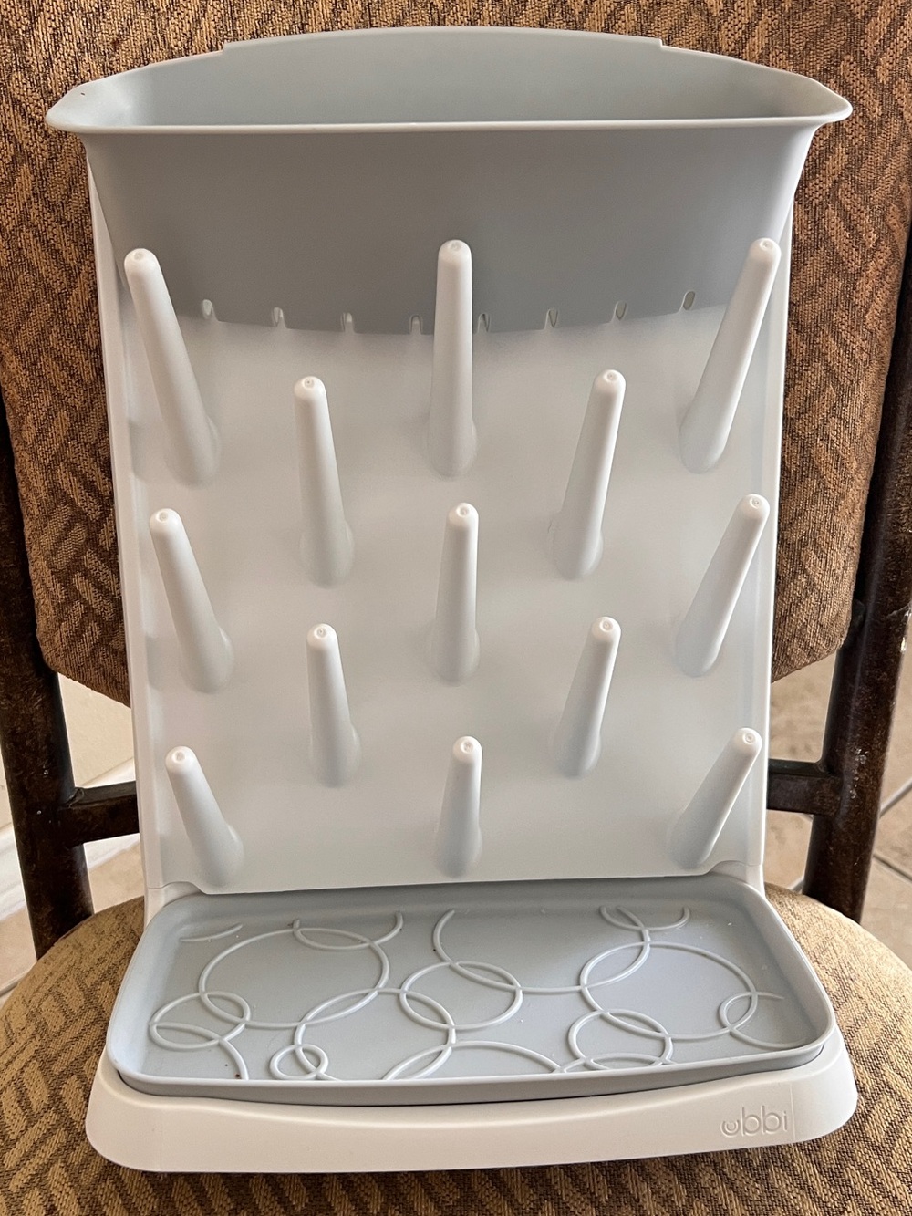 Ubbi Gray Baby Bottle Drying Rack